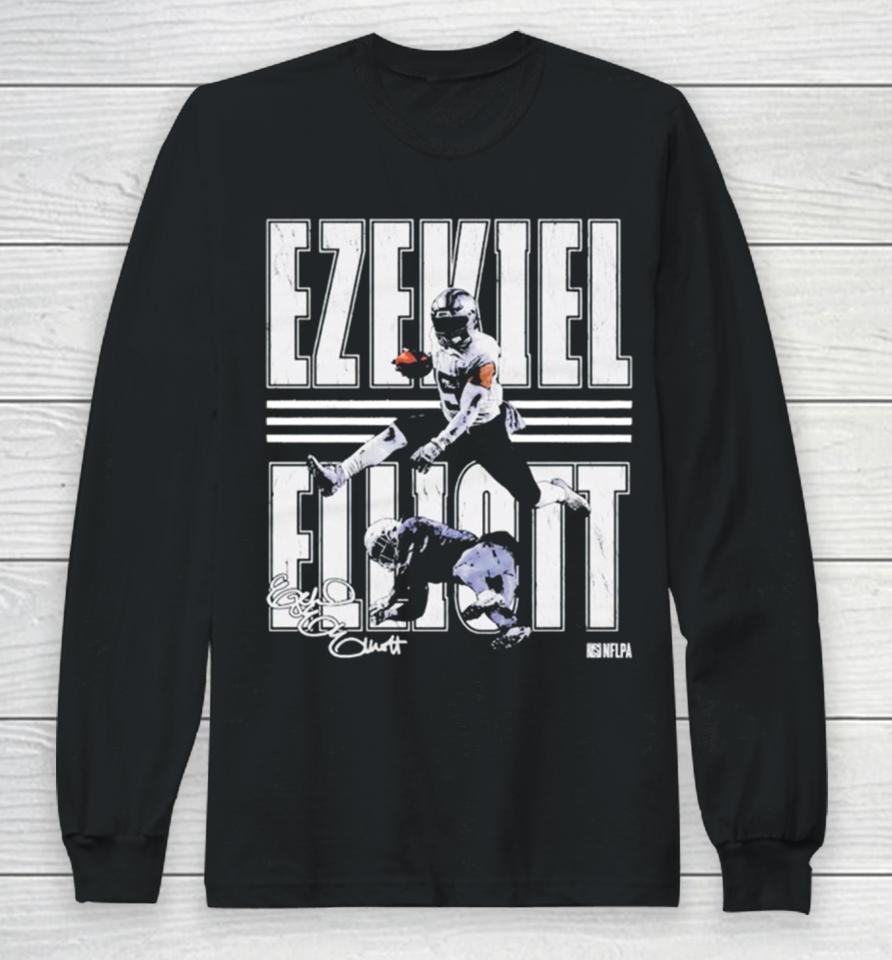 Ezekiel Elliott New England Hurdle Long Sleeve T-Shirt