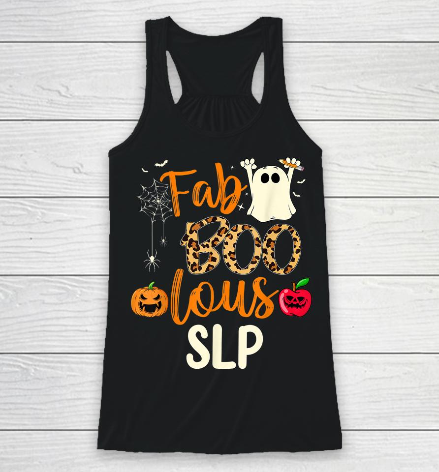 Fab Boo Lous Slp Leopard Spooky Halloween Racerback Tank