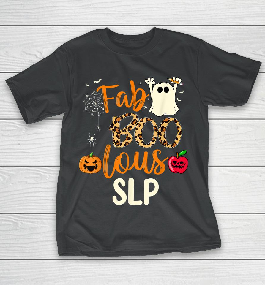 Fab Boo Lous Slp Leopard Spooky Halloween T-Shirt
