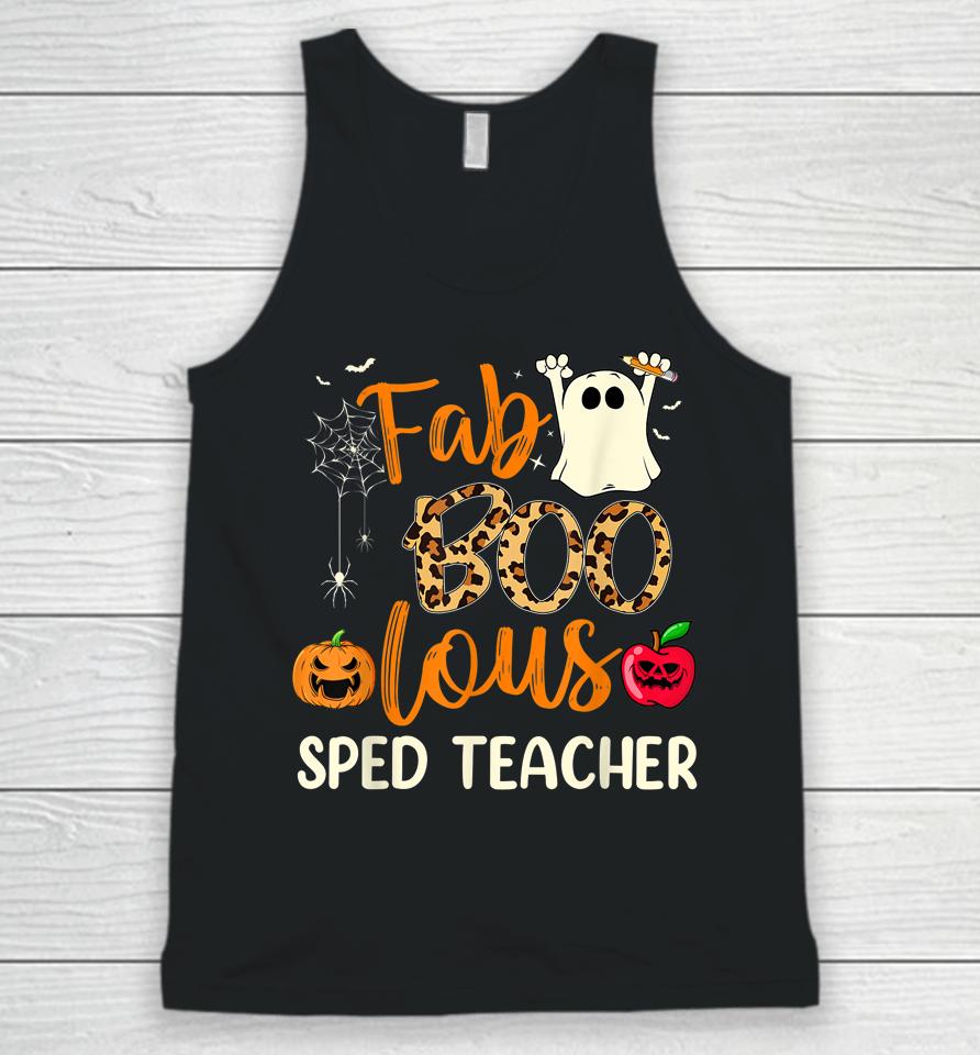 Fab Boo Lous Sped Teacher Leopard Spooky Halloween Unisex Tank Top