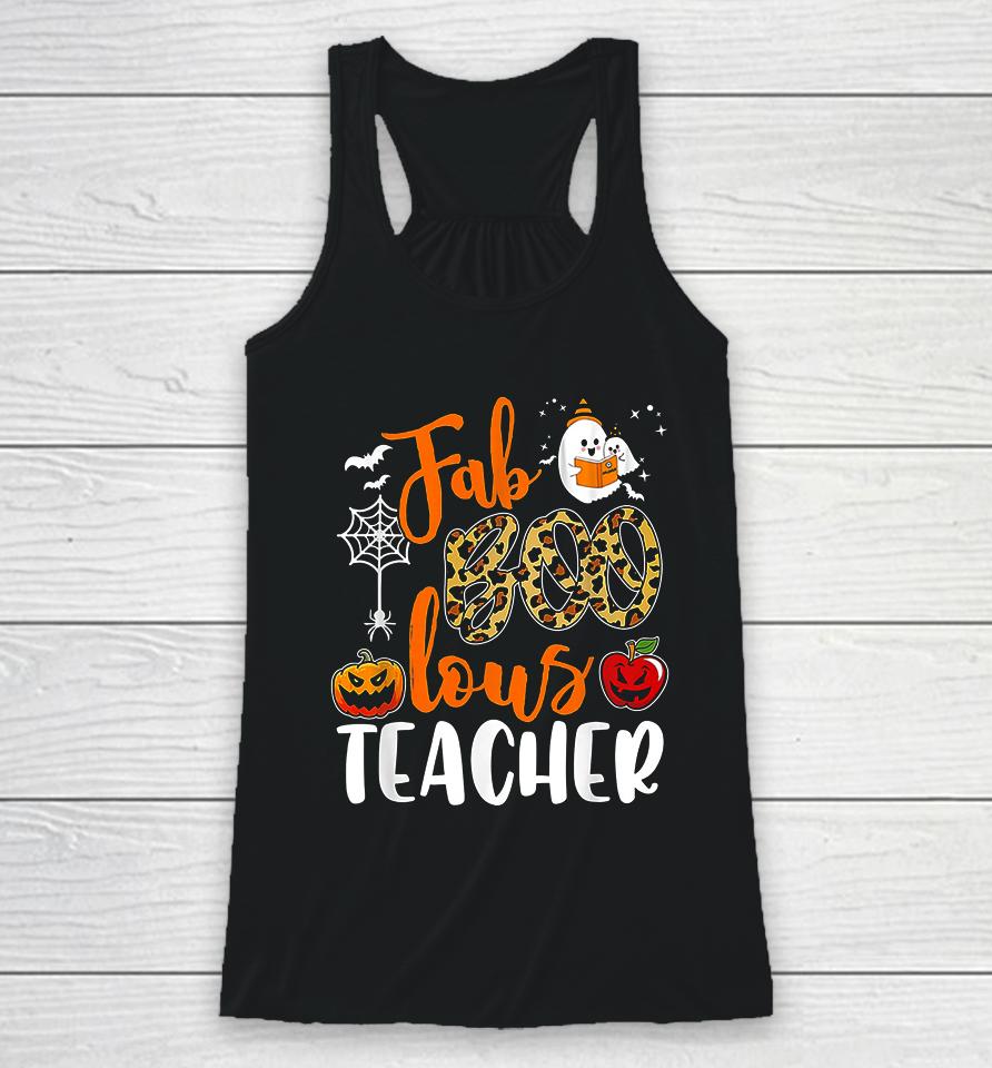 Fab Boo Lous Teacher Funny Boo Ghost Halloween Gift Racerback Tank