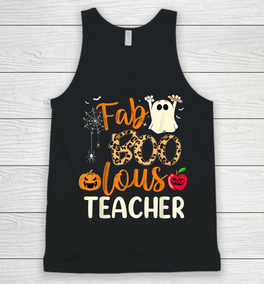 Fab Boo Lous Teacher Leopard Spooky Halloween Unisex Tank Top