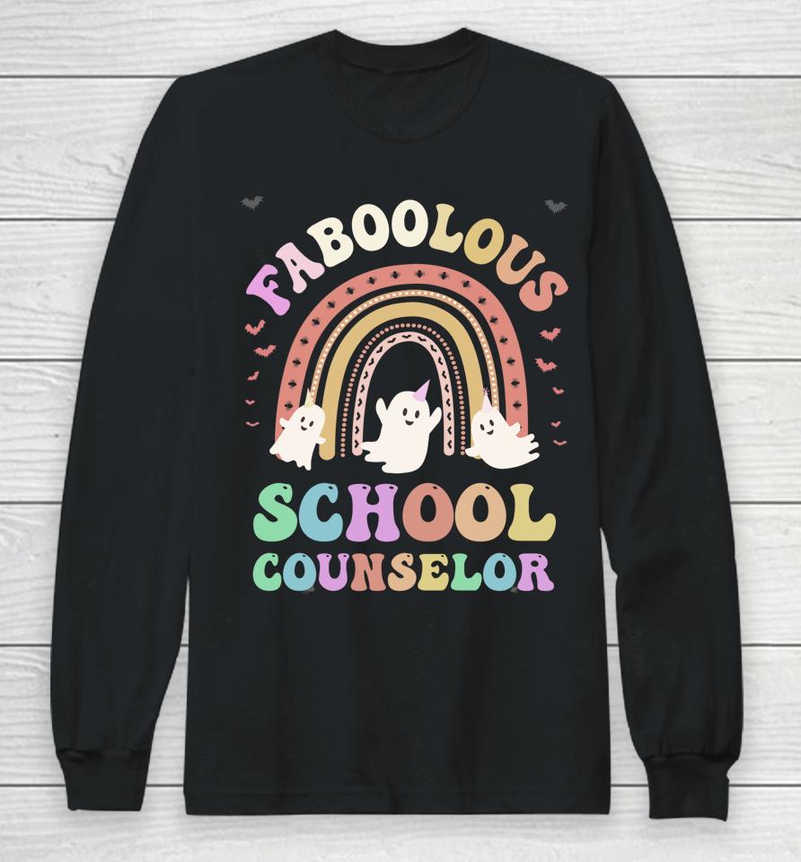 Faboolous School Counselor Costume This Is My Spooky Vibes Long Sleeve T-Shirt