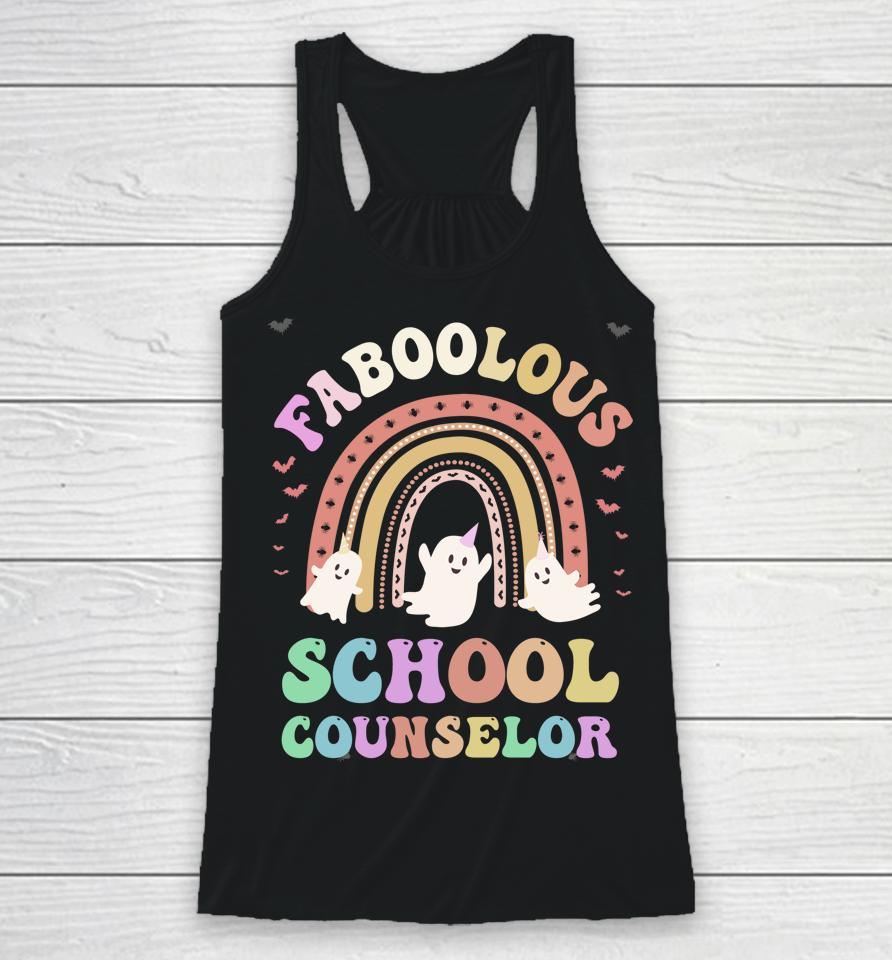Faboolous School Counselor Costume This Is My Spooky Vibes Racerback Tank