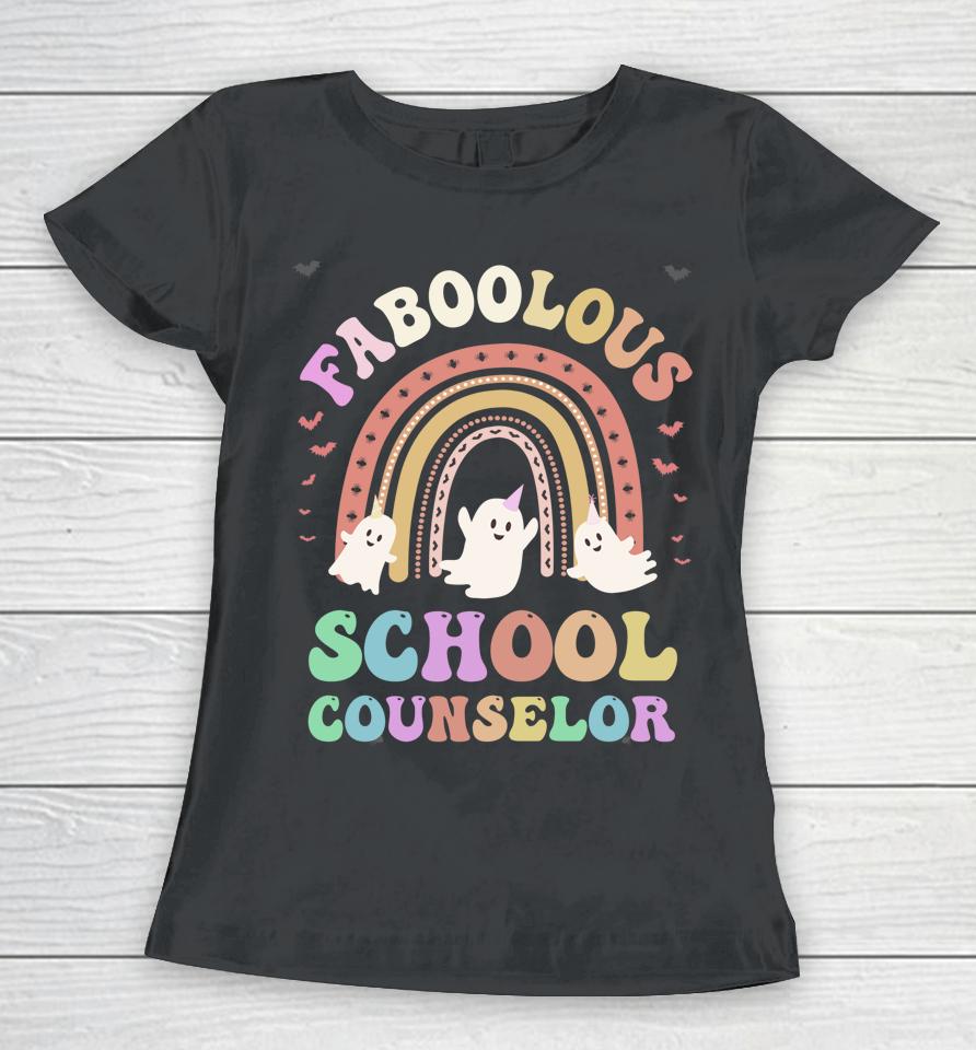 Faboolous School Counselor Costume This Is My Spooky Vibes Women T-Shirt