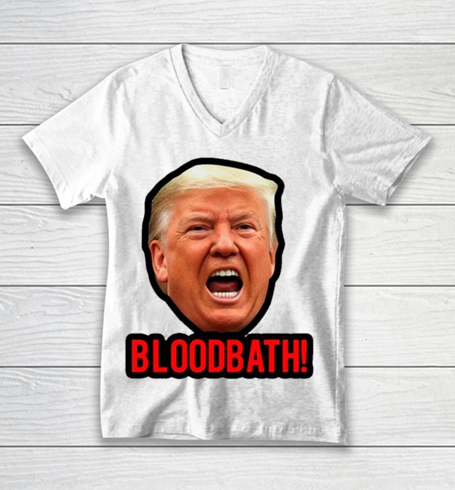 Face Donald Trump Bloodbath Meme Unisex V-Neck T-Shirt