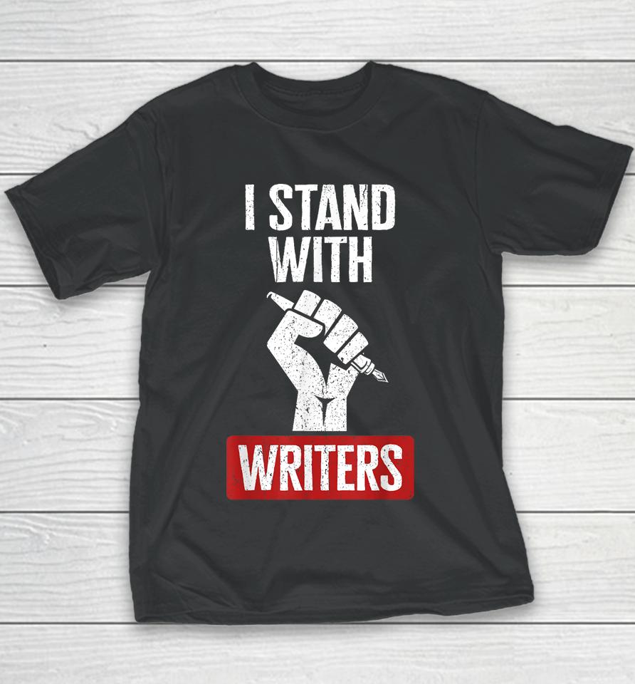Fair Wages I Stand With Writers Guild Of America Wga Strike Youth T-Shirt