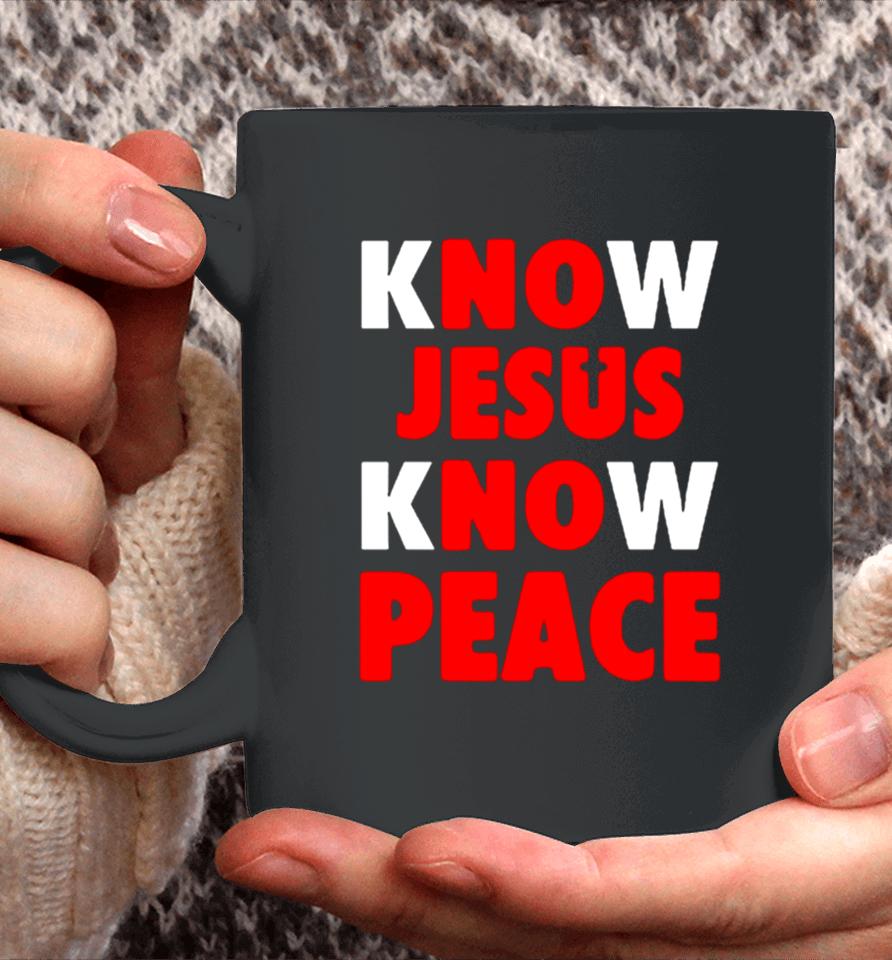 Faith Alone Saves Know Jesus Know Peace Coffee Mug