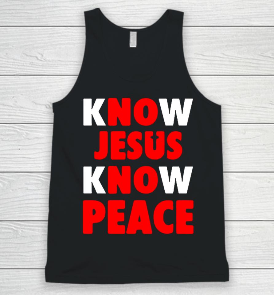 Faith Alone Saves Know Jesus Know Peace Unisex Tank Top