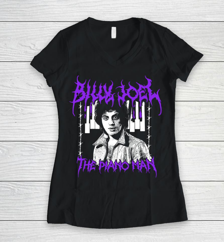 Fakehandshake Billy Joel The Piano Man Women V-Neck T-Shirt