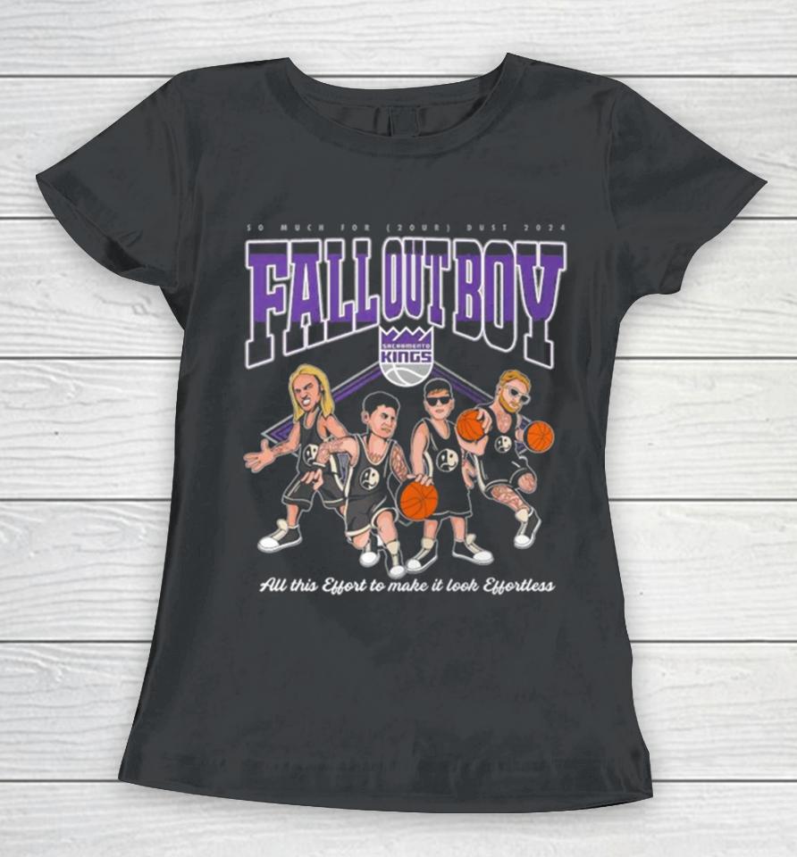 Fall Out Boy Sacramento Kings Caricature Women T-Shirt