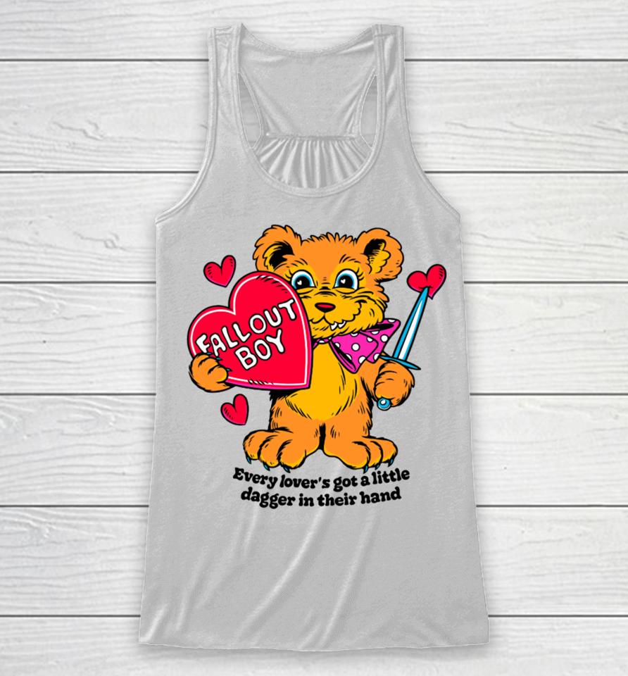Fall Out Boy Teddy Every Lover's Got A Little Dagger In Their Hands Racerback Tank