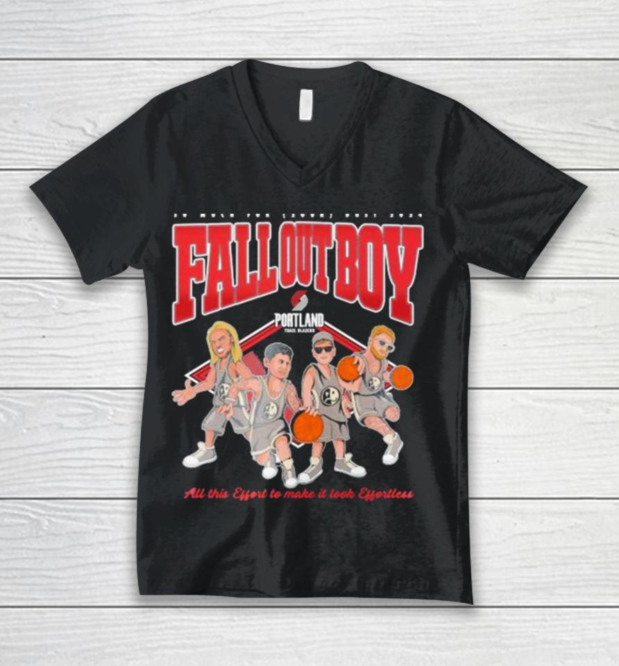 Fall Out Boy X Portland Trail Blazers So Much For (2Our) Dust 2024 Unisex V-Neck T-Shirt