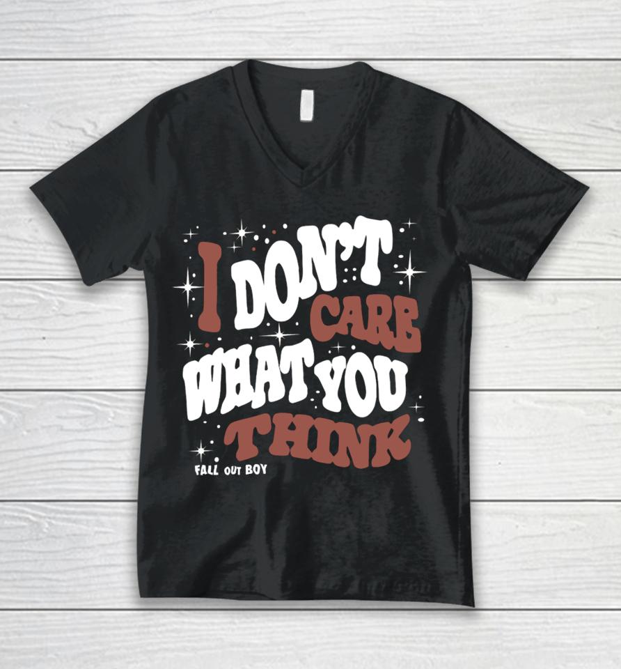 Falloutboy I Don't Care What You Think Fall Out Boy Unisex V-Neck T-Shirt