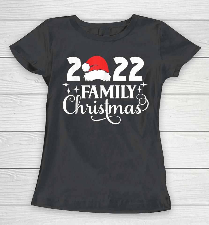 Family Christmas 2022 Matching Pajams Squad Crew Santa Elf Women T-Shirt
