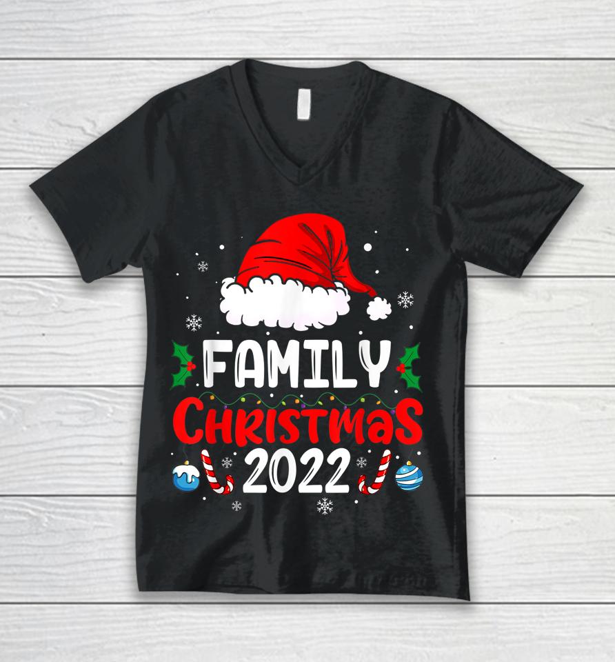 Family Christmas 2022 Matching Shirt Santa Elf Squad Unisex V-Neck T-Shirt