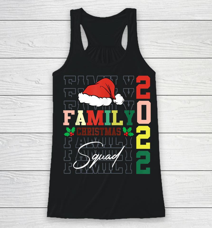 Family Christmas 2022 Matching  Funny Santa Elf Squad Racerback Tank