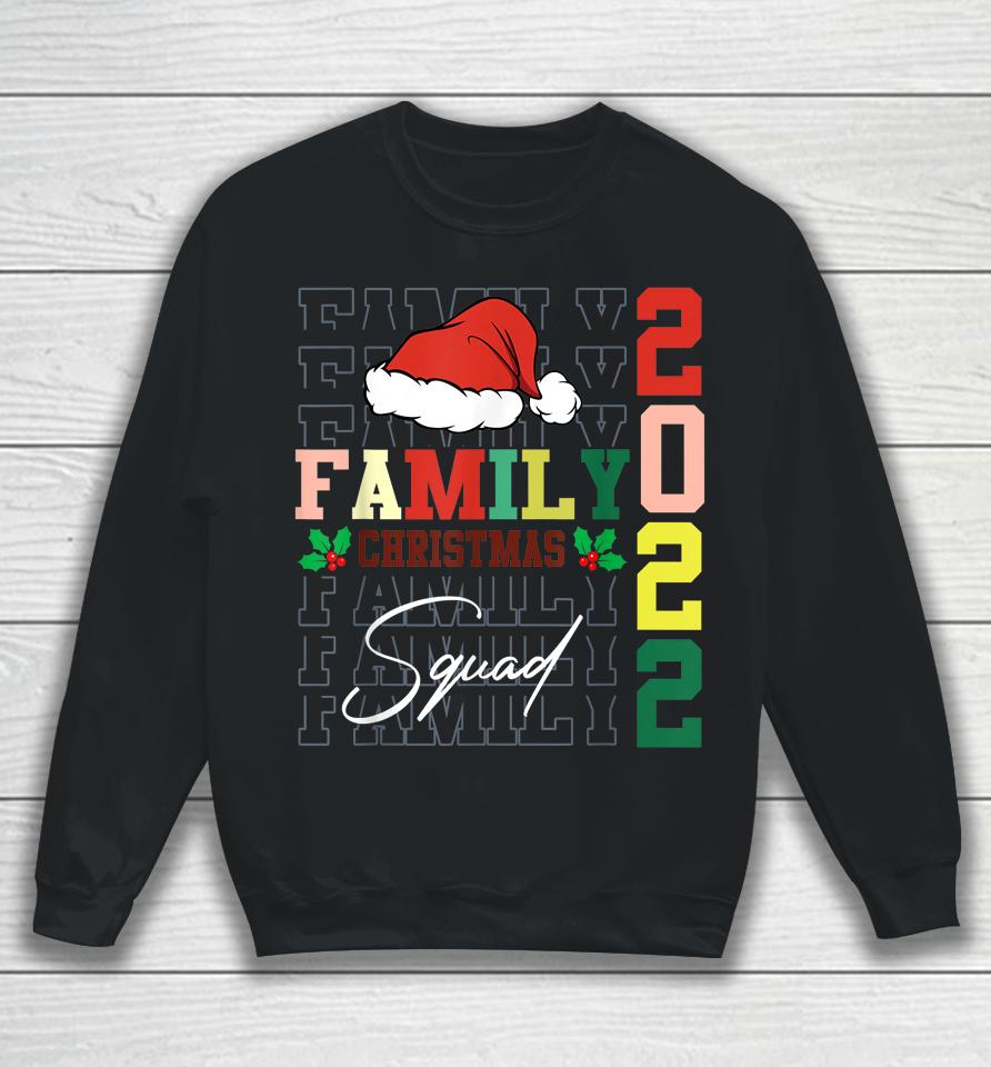 Family Christmas 2022 Matching  Funny Santa Elf Squad Sweatshirt