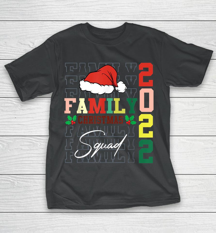 Family Christmas 2022 Matching  Funny Santa Elf Squad T-Shirt