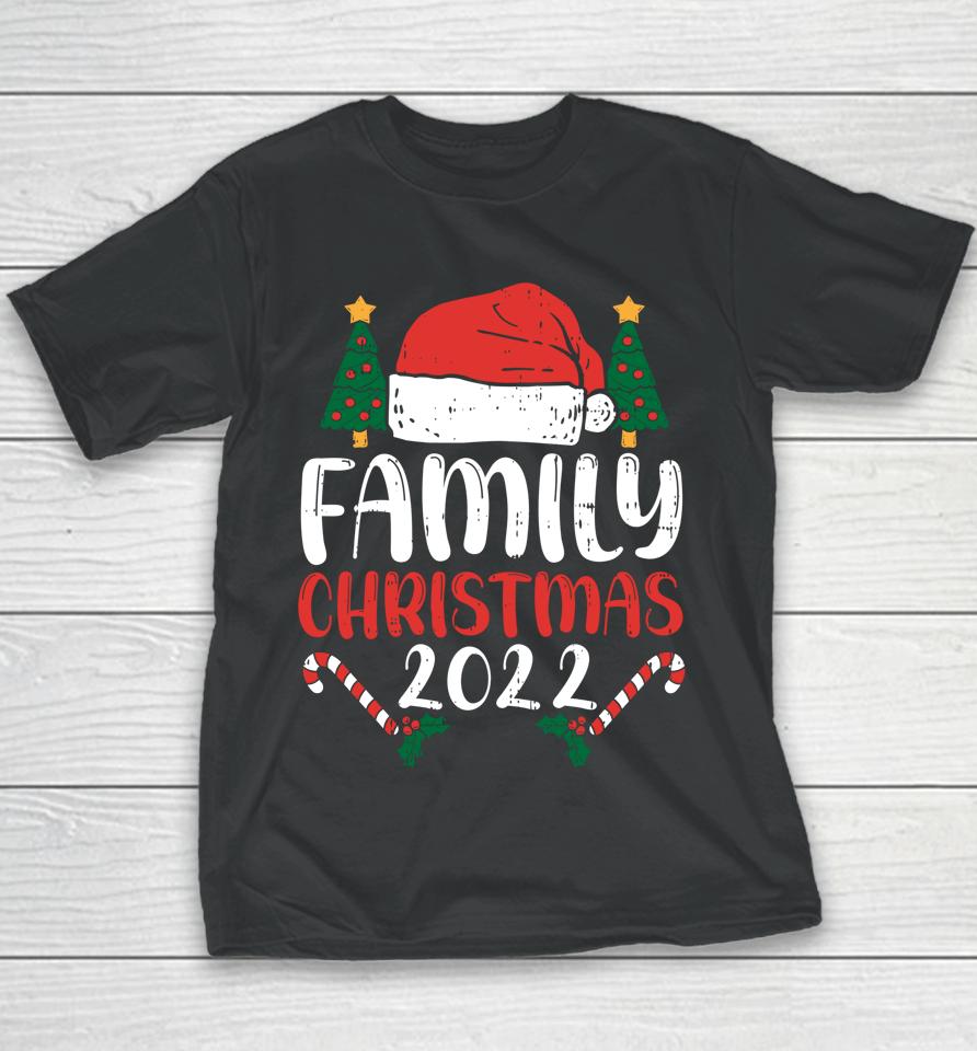 Family Christmas 2022 Matching  Funny Santa Elf Squad Youth T-Shirt