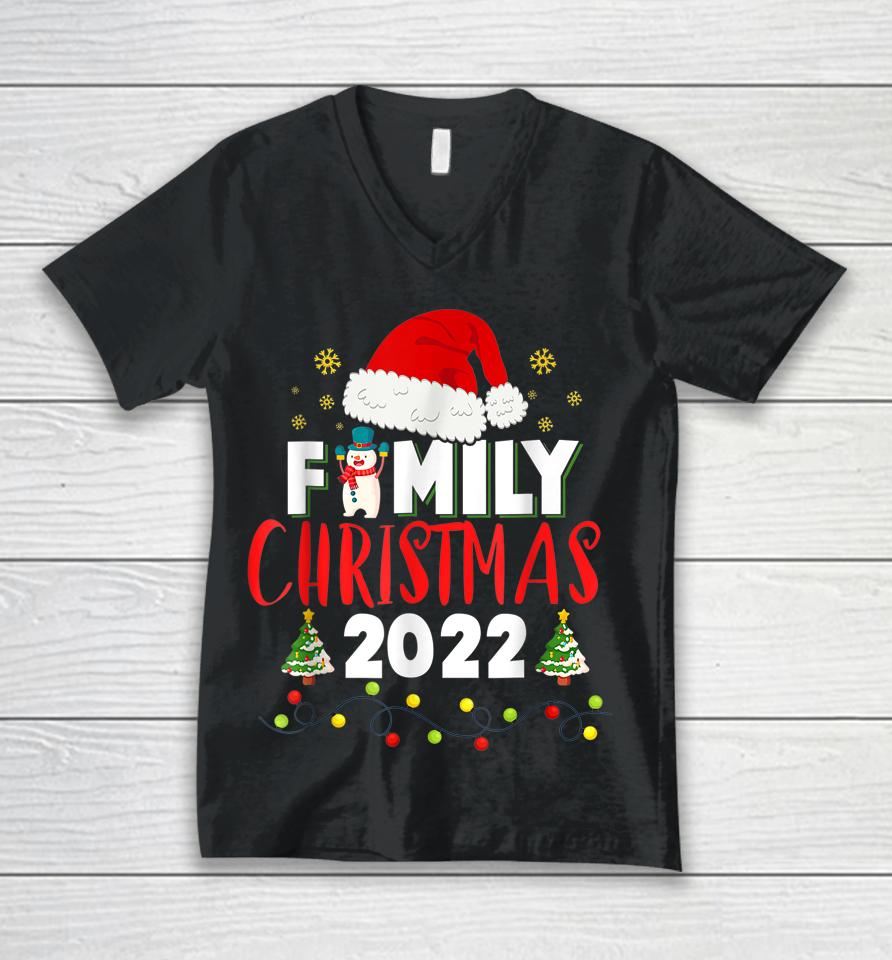 Family Christmas 2022 Shirt For Familys Matching Xmas Family Unisex V-Neck T-Shirt