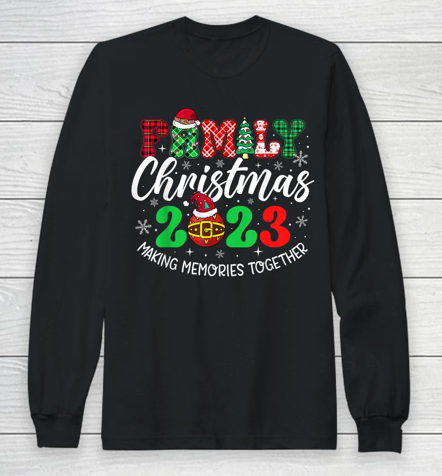 Family Christmas 2023 Matching Squad Santa Elf Funny Xmas Long Sleeve T-Shirt