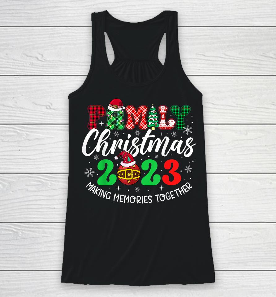 Family Christmas 2023 Matching Squad Santa Elf Funny Xmas Racerback Tank