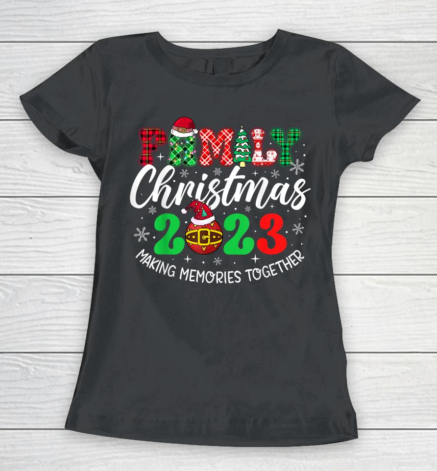 Family Christmas 2023 Matching Squad Santa Elf Funny Xmas Women T-Shirt