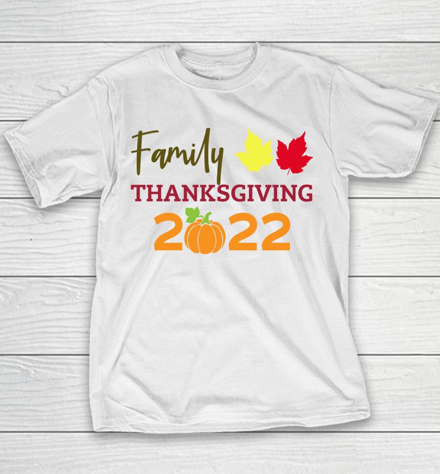 Family Thanksgiving 2022 Matching Fall Turkey Autumn Pumpkin Youth T-Shirt
