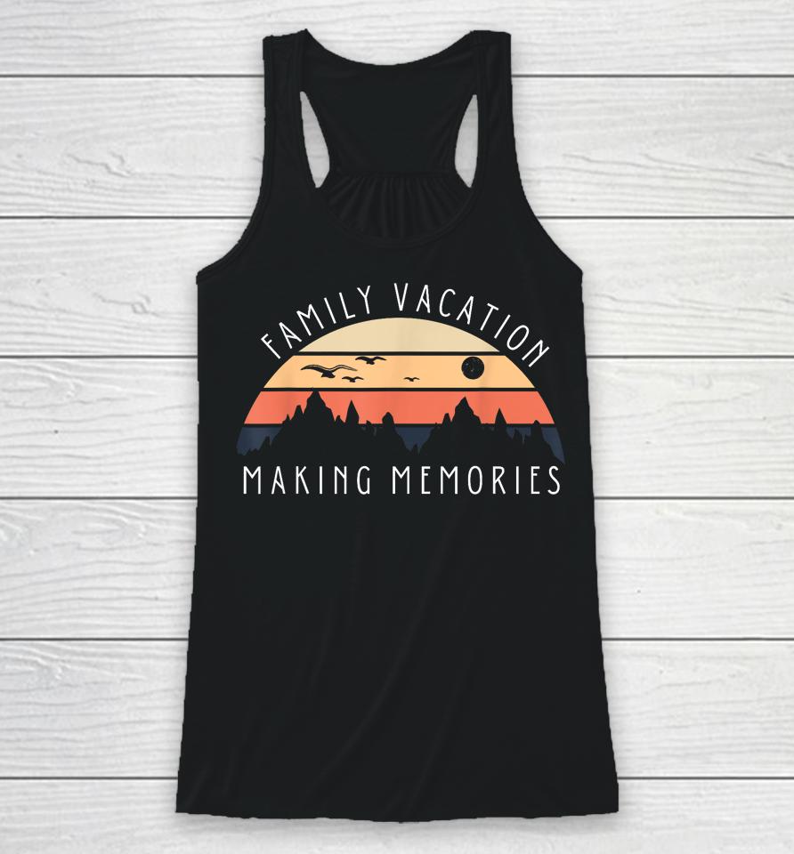 Family Vacation 2023 Mountains Matching Summer Vacation Trip Racerback Tank