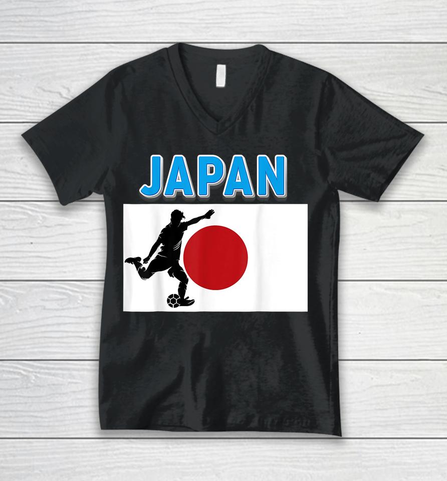 Fan Japan National Team World Football Soccer Champion Cup Unisex V-Neck T-Shirt