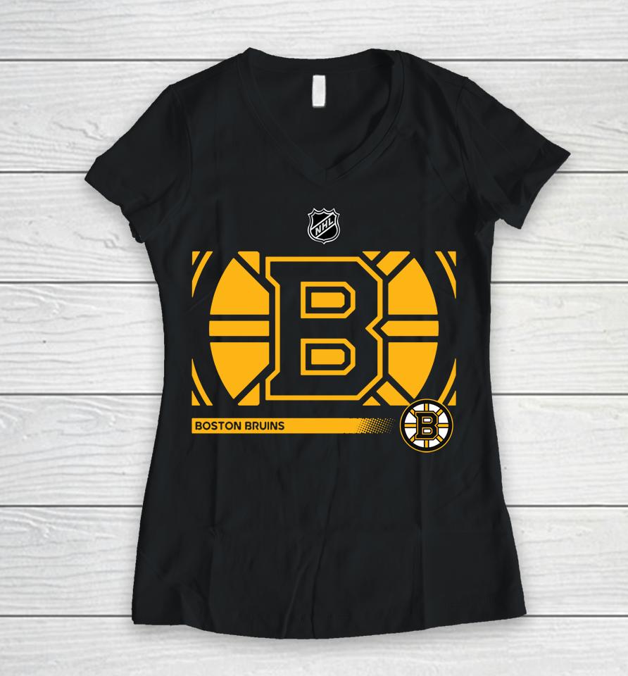 Fanatics Boston Bruins Pro Core Collection Secondary Women V-Neck T-Shirt