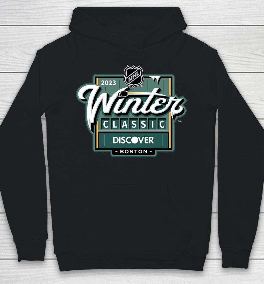 Fanatics Boston Bruins Vs Pittsburgh Penguins 2023 Nhl Winter Classic Event Logo Hoodie