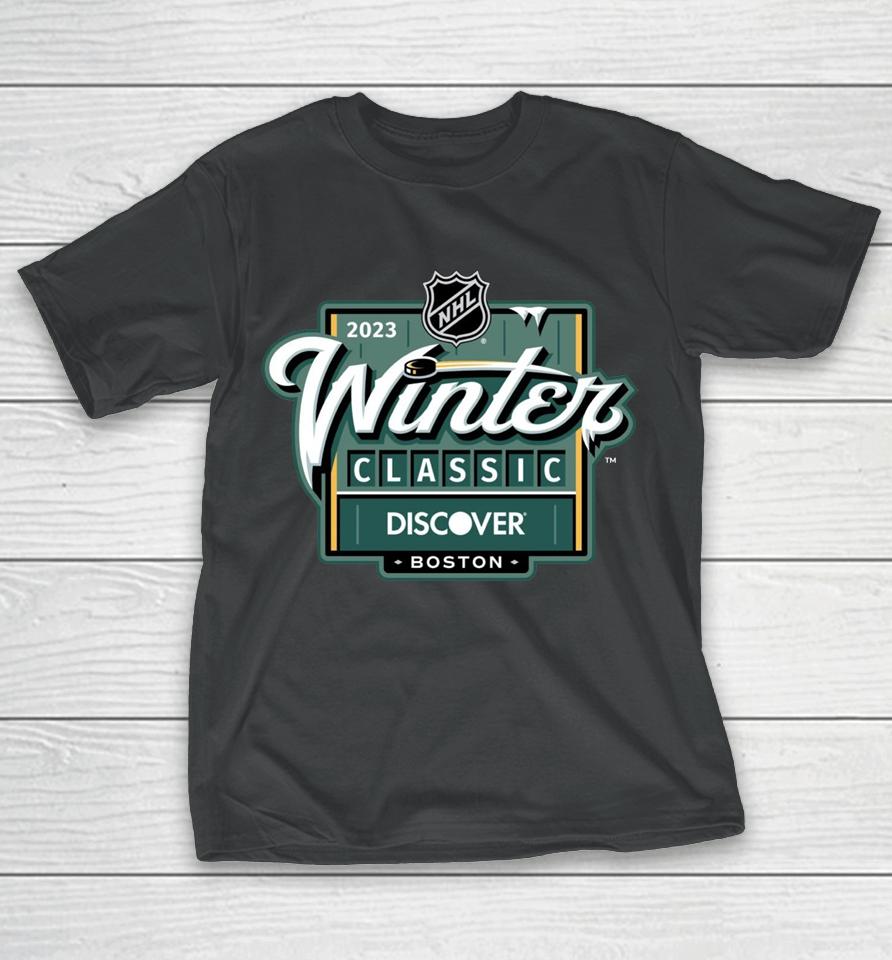 Fanatics Boston Bruins Vs Pittsburgh Penguins 2023 Nhl Winter Classic Event Logo T-Shirt