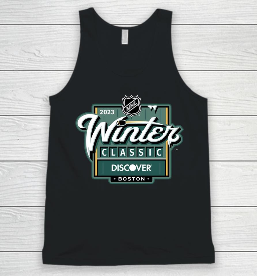 Fanatics Boston Bruins Vs Pittsburgh Penguins 2023 Nhl Winter Classic Event Logo Unisex Tank Top