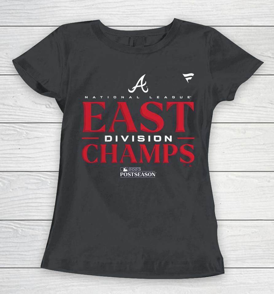 Fanatics Branded Atlanta Braves 2023 Nl East Division Champions Locker Room Women T-Shirt