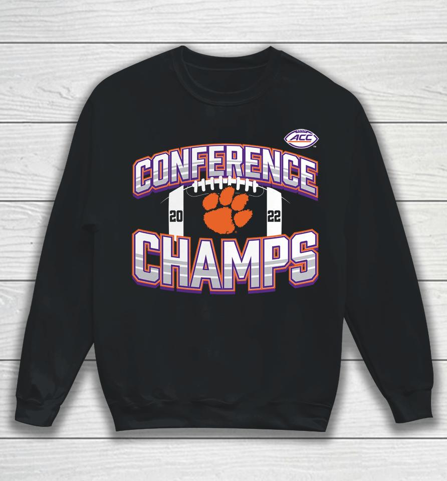 Fanatics Branded Black Clemson Tigers 2022 Acc Football Conference Champions Sweatshirt