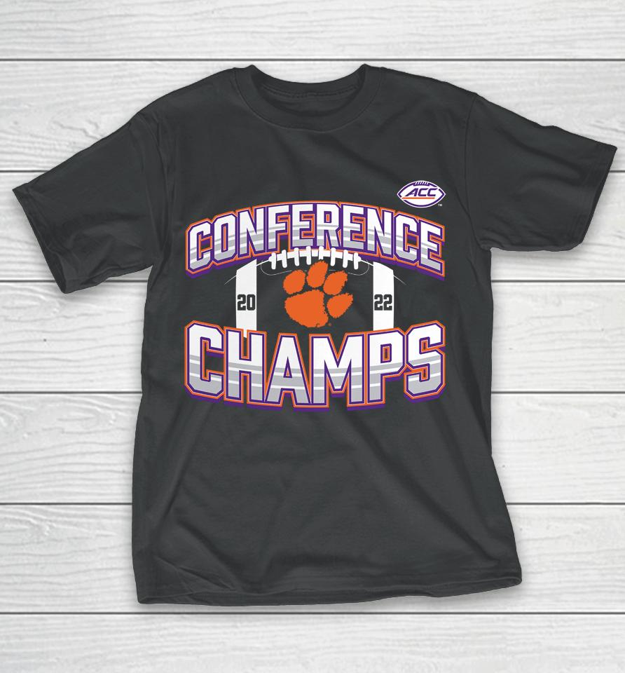 Fanatics Branded Black Clemson Tigers 2022 Acc Football Conference Champions T-Shirt