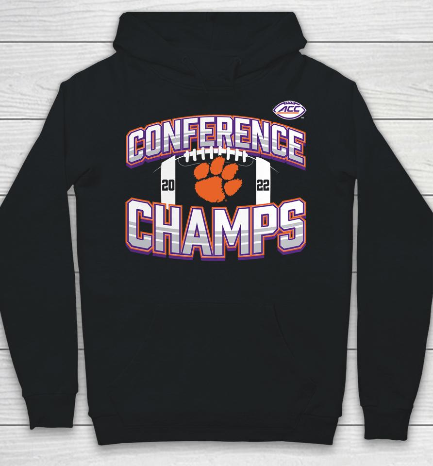 Fanatics Branded Clemson Tigers 2022 Acc Football Conference Champions Icon Bold Hoodie