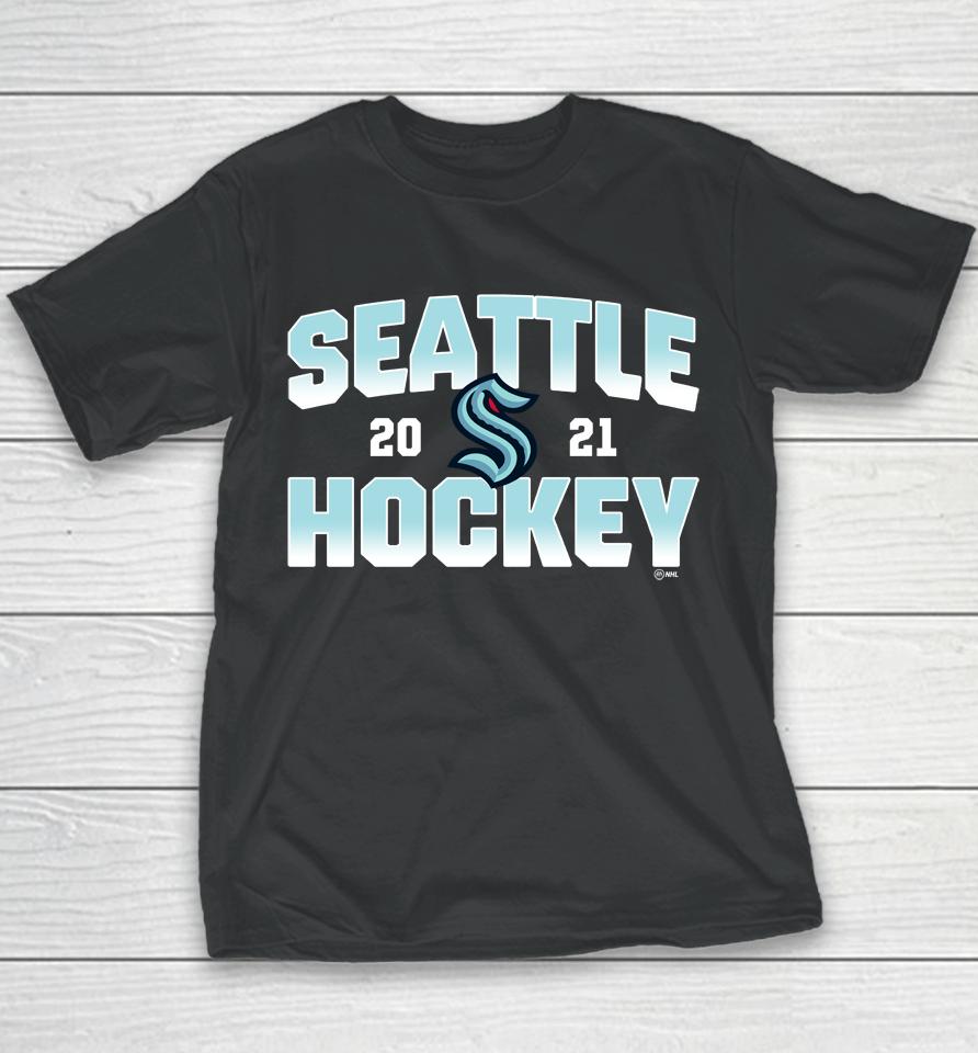 Fanatics Branded Deep Sea Blue Seattle Kraken Skate Or Die Youth T-Shirt