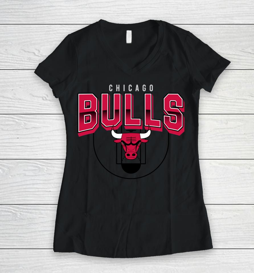 Fanatics Branded Gray Chicago Bulls Acquisition True Classics Vintage Snow Wash 2023 Women V-Neck T-Shirt