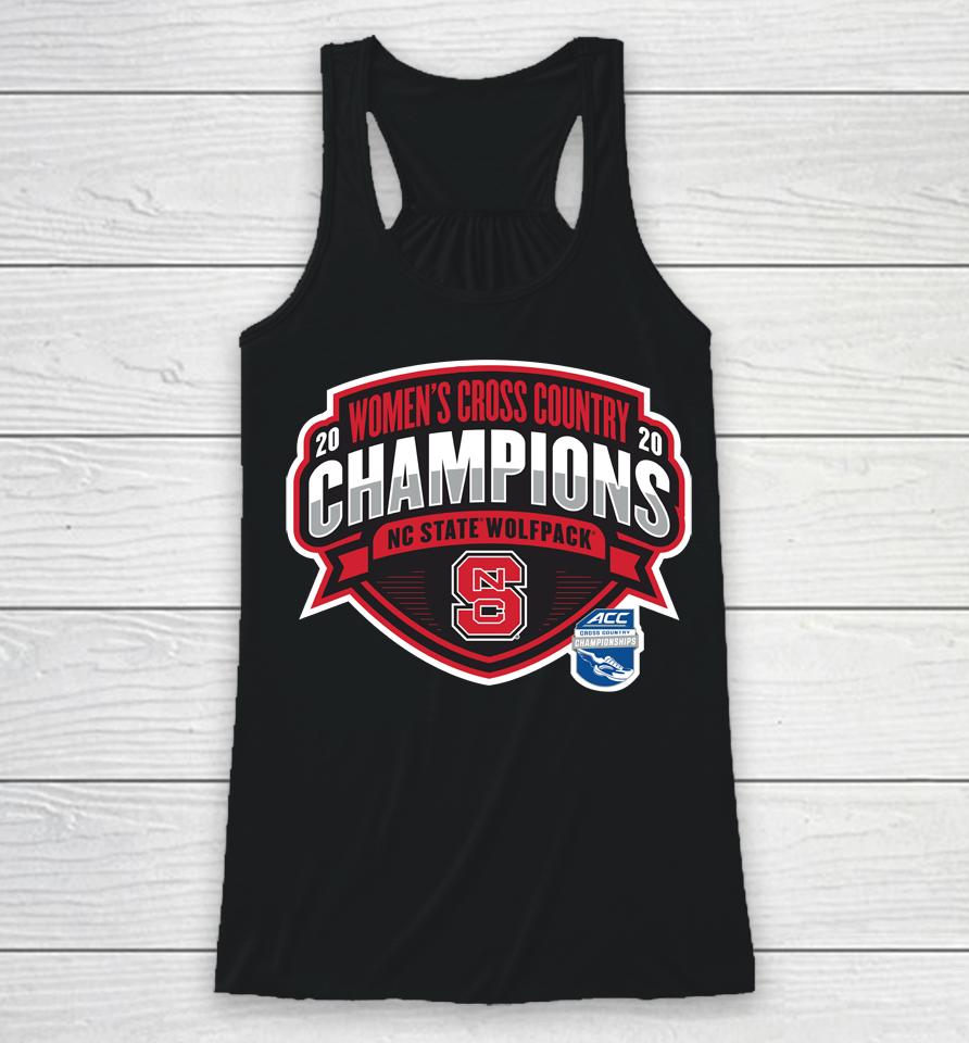 Fanatics Branded Heather Gray Nc State Wolfpack 2020 Acc Women's Cross Country Conference Champions Racerback Tank