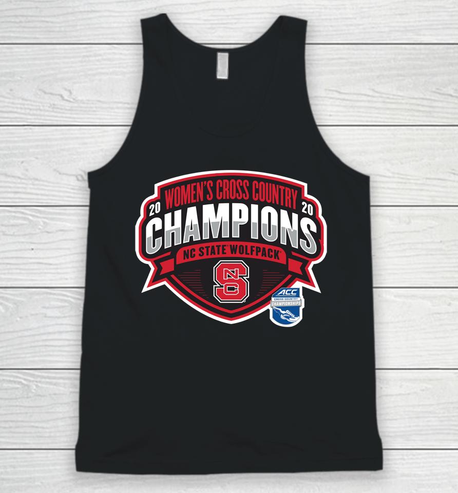 Fanatics Branded Heather Gray Nc State Wolfpack 2020 Acc Women's Cross Country Conference Champions Unisex Tank Top