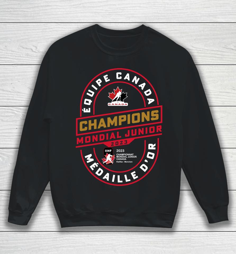 Fanatics Branded Hockey Canada 2023 Iihf World Junior Ice Hockey Gold Medal Champions Sweatshirt