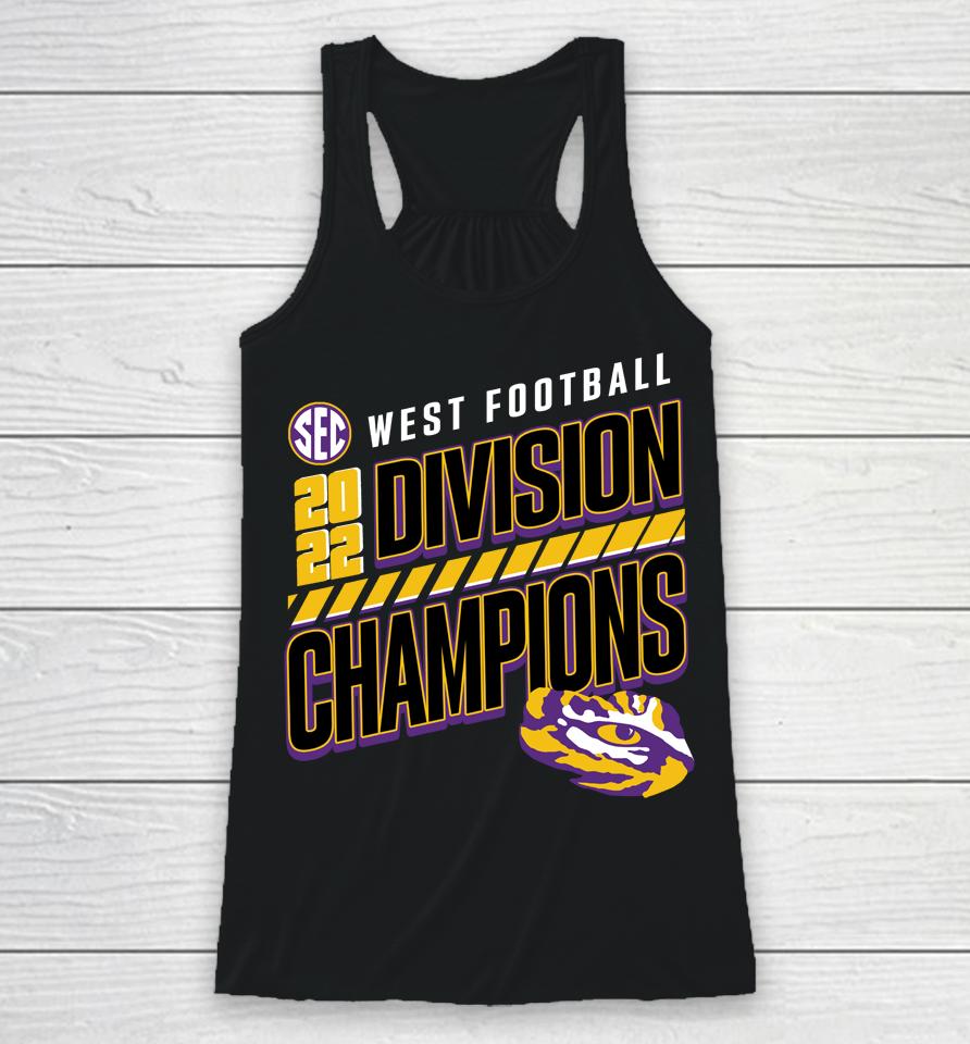 Fanatics Branded Lsu Tigers 2022 Sec West Division Football Champions Slanted Knockout Racerback Tank