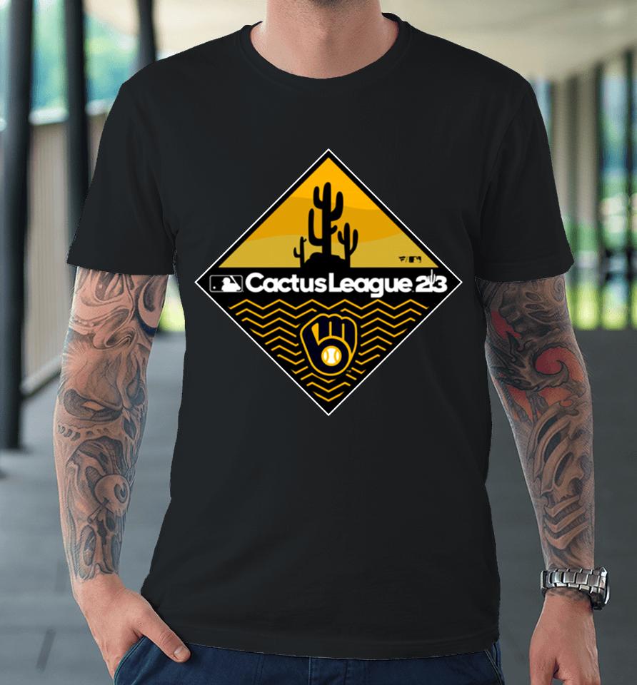 Fanatics Branded Milwaukee Brewers Navy 2023 Mlb Spring Training Diamond Premium T-Shirt