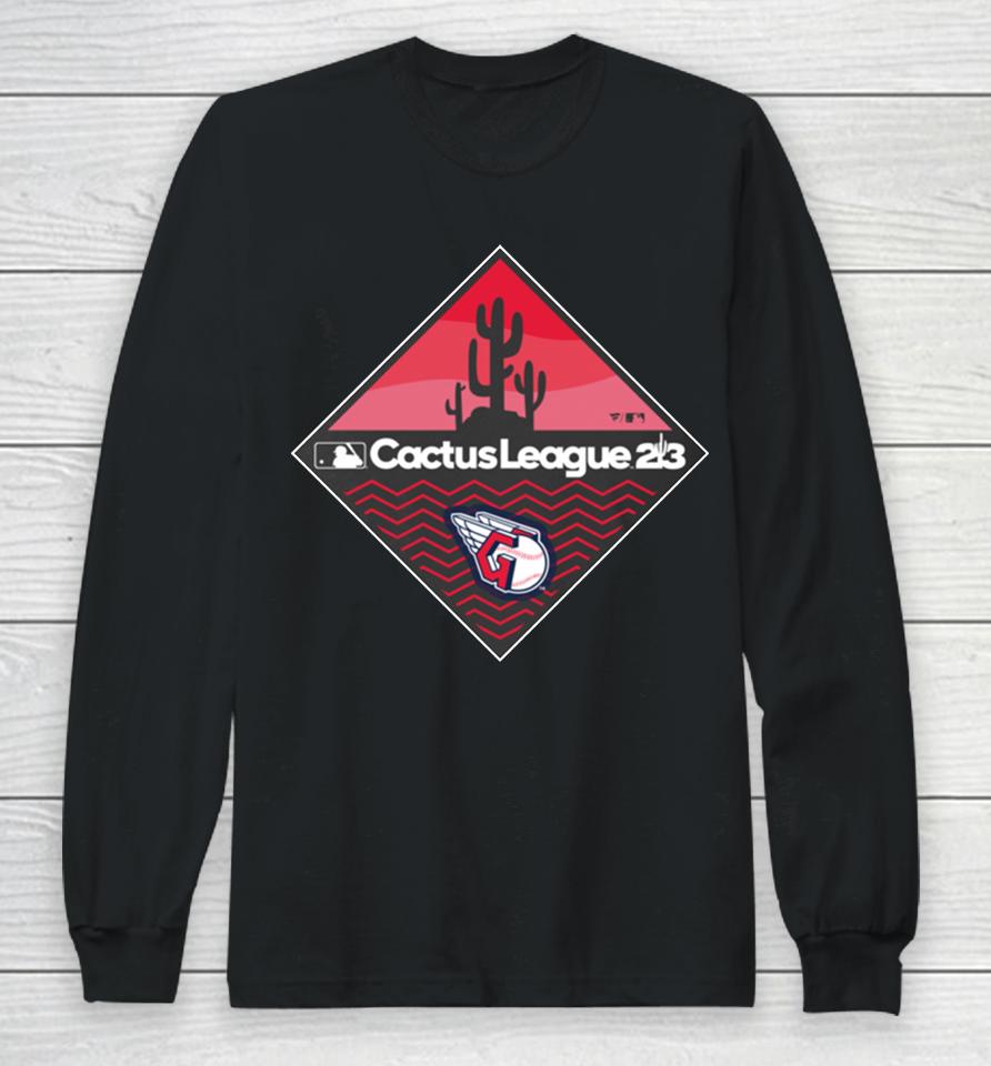 Fanatics Branded Navy Cleveland Guardians 2023 Mlb Spring Training Diamond Long Sleeve T-Shirt