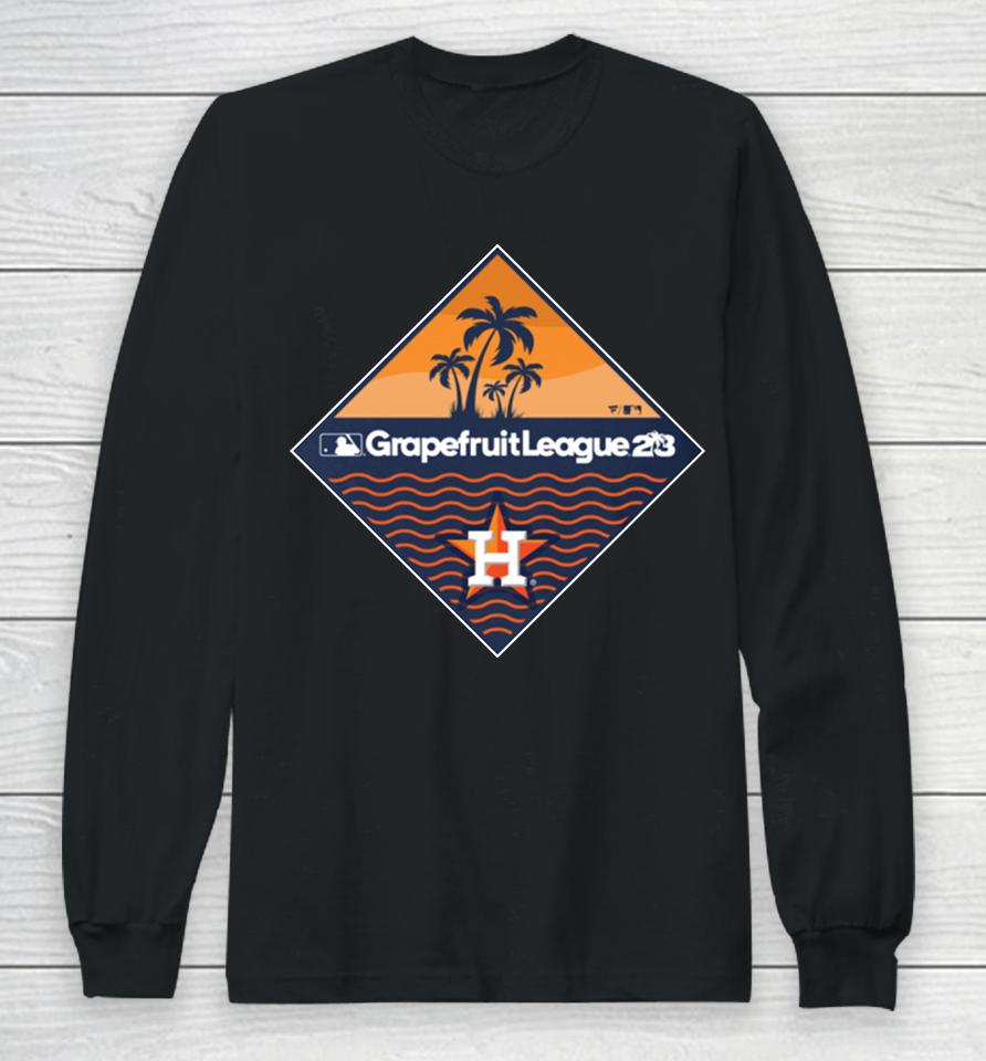 Fanatics Branded Navy Houston Astros 2023 Mlb Spring Training Diamond Long Sleeve T-Shirt