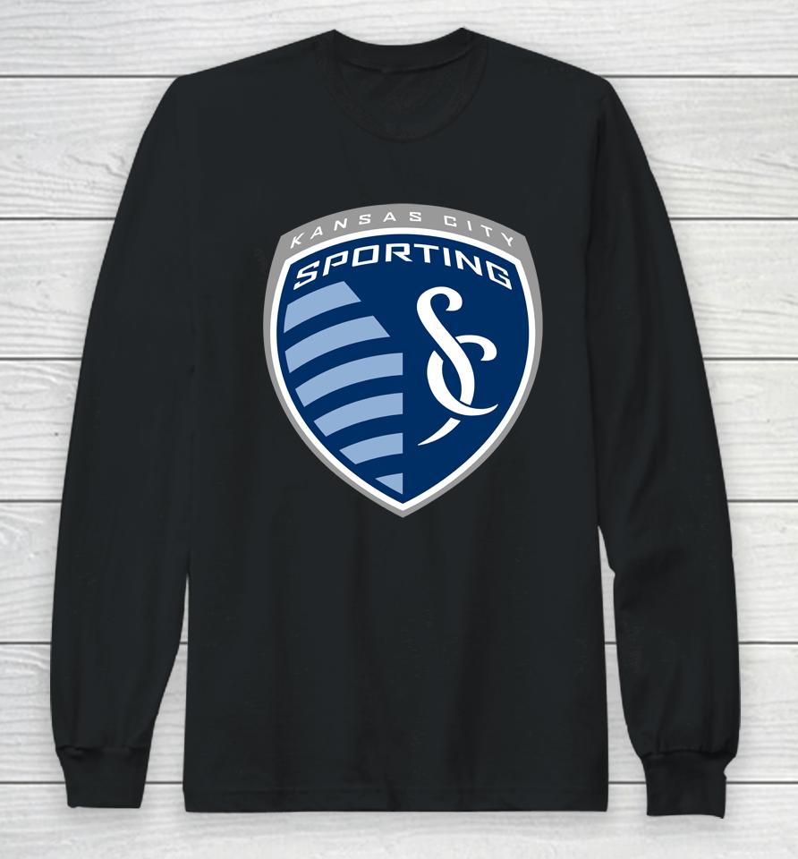 Fanatics Branded Navy Sporting Kansas City Primary Logo Long Sleeve T-Shirt