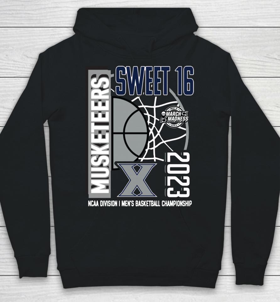 Fanatics Branded Navy Xavier Musketeers 2023 Ncaa Men's Basketball Tournament March Madness Sweet 16 Hoodie